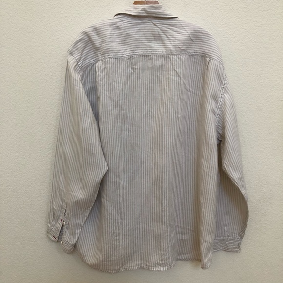 Tommy Bahama linen striped long sleeves shirt XXL - Picture 2 of 8